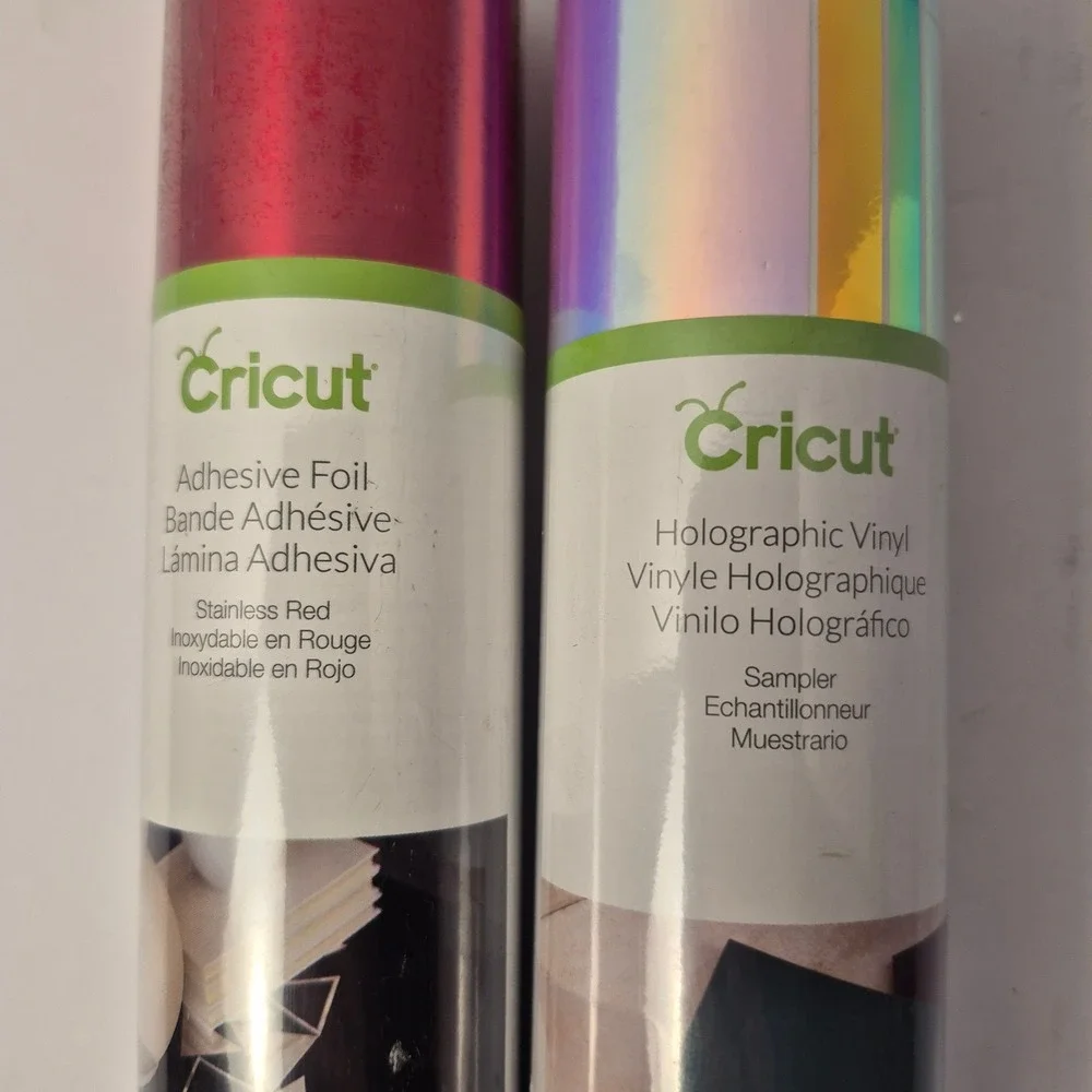 Cricut Vinyl Bundle‎ 2 Rolls Holographic Adhesive Foil Craft DIY Lot